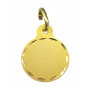 Colgante Oro Disco Redondo Matizado
