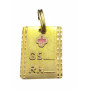 Colgante Oro Placa Grupo Sanguineo