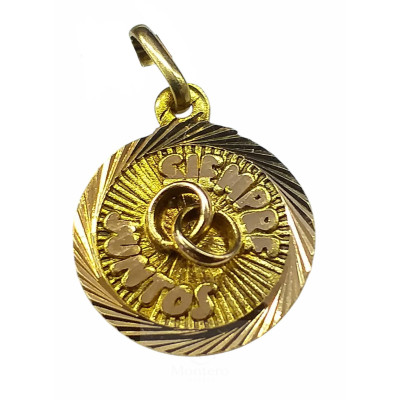 Colgante Oro Disco Alianzas Siempre Juntos