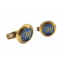 Gemelos Oro Zafiro Azul Inicial M