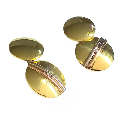 Gemelos Oro Tricolor y Diamante