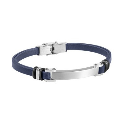 Pulsera de cuero y acero Duward