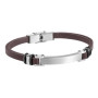 Pulsera de cuero y acero Duward