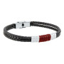 Pulsera de cuero y acero Duward