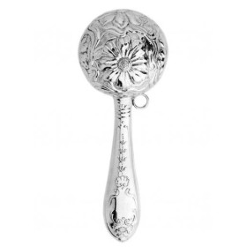 Sonajero Plata Bola Flores