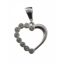 Colgante Oro Blanco Corazon Circonitas