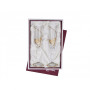 Set Copas Brindis Cristal Decorado Flor