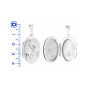 Colgante Plata Pastillero o Guardapelo Oval Labrado