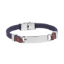 Pulsera de cuero y acero Duward