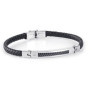 Pulsera de cuero y acero Duward