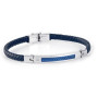 Pulsera de cuero y acero Duward