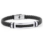 Pulsera de cuero y acero Duward