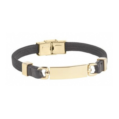 Pulsera de cuero y acero Duward