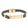 Pulsera de cuero y acero Duward