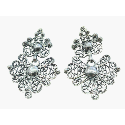 Pendientes Plata Filigrana Abanico C.Presión