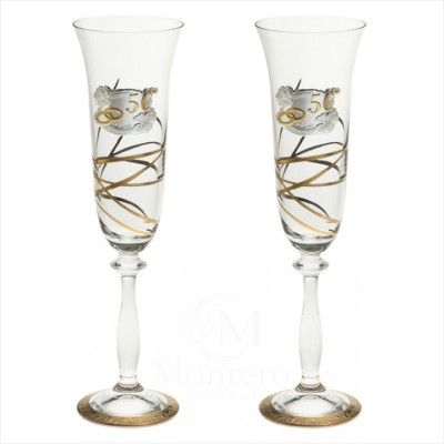 Wedding Anniversary Cristal Flutes
