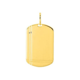 Colgante Placa Chapada Oro