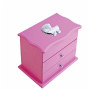 Joyero Cochecito Bebé Doble Cajon Rosa