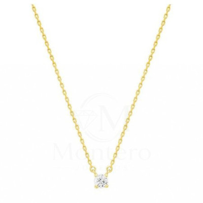 Collar Chapado Oro Circonita