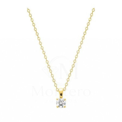 Collar Chapado Oro Circonita