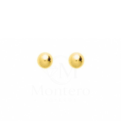 Pendientes Chapado Oro Bola