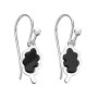 Pendientes Hoja de Roble Plata y Azabache