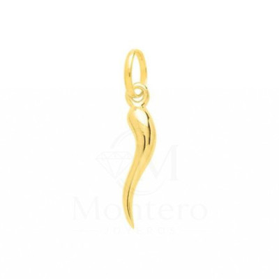 Colgante Cuerno de la Suerte Chapado Oro