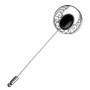 Azabache Jet Silver Brooch