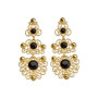 Pendientes Plata Chapada Filigrana Azabache