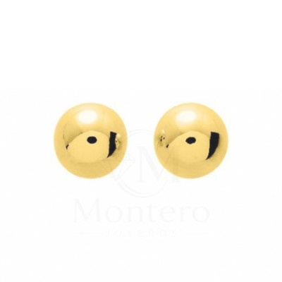 Pendientes Chapado Oro Bola