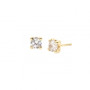 Pendientes Oro 9K 4 Garras Circonita