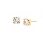 Pendientes Oro 9K 4 Garras Circonita
