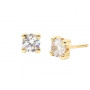 Pendientes Oro 9K 4 Garras Circonita