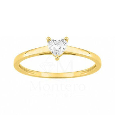 Sortija Oro y Diamantes 9K