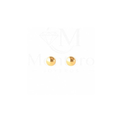 Pendientes Oro 9K Bola Lisa 4mm.