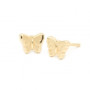 Pendientes Oro 9K Mariposa Mate-Brillo