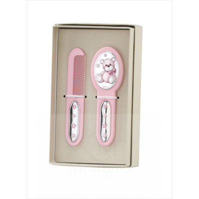 Set Cepillo y Peine Infantil Oso Lazo