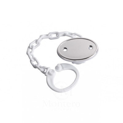 Pinza Chupete Plata Oval Bisel