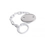 Pinza Chupete Plata Oval Bisel