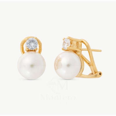 Majorica Rosa Aura Pearl Earrings | 925 Sterling Silver