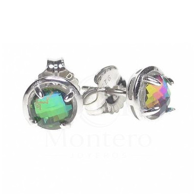 Pendientes Plata Piedra Color