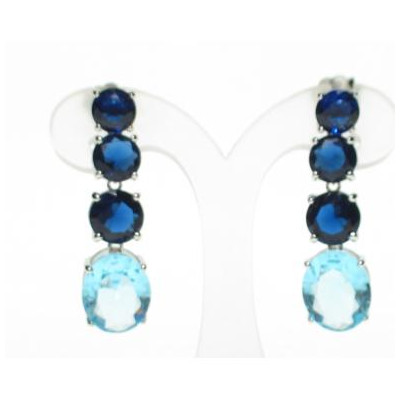 Pendientes Plata Piedra Color