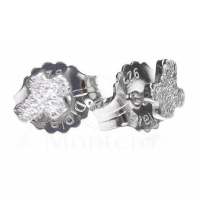 Pendientes Plata Cruz