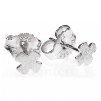 Pendientes Plata Trebol