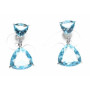 Pendientes Plata Piedra Color