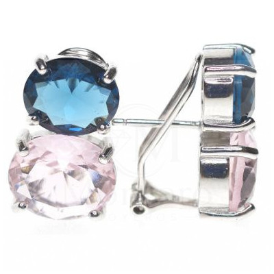 Pendientes Plata Piedra Color