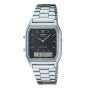 Casio AQ-230A-1DMQYES Vintage Watch | Ana-Digi Silver & Black