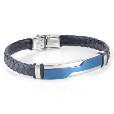 Duward, Pulsera Hombre, Acero Inoxidable, Joyas Duward, DT3017, Regalo para hombre, Accesorios de lujo, Pulsera de cuero