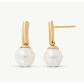 Pendientes Dorados Perla Majorica 8 mm.