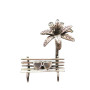 Miniatura Plata Banco corazones con palmera - Montero Regalos